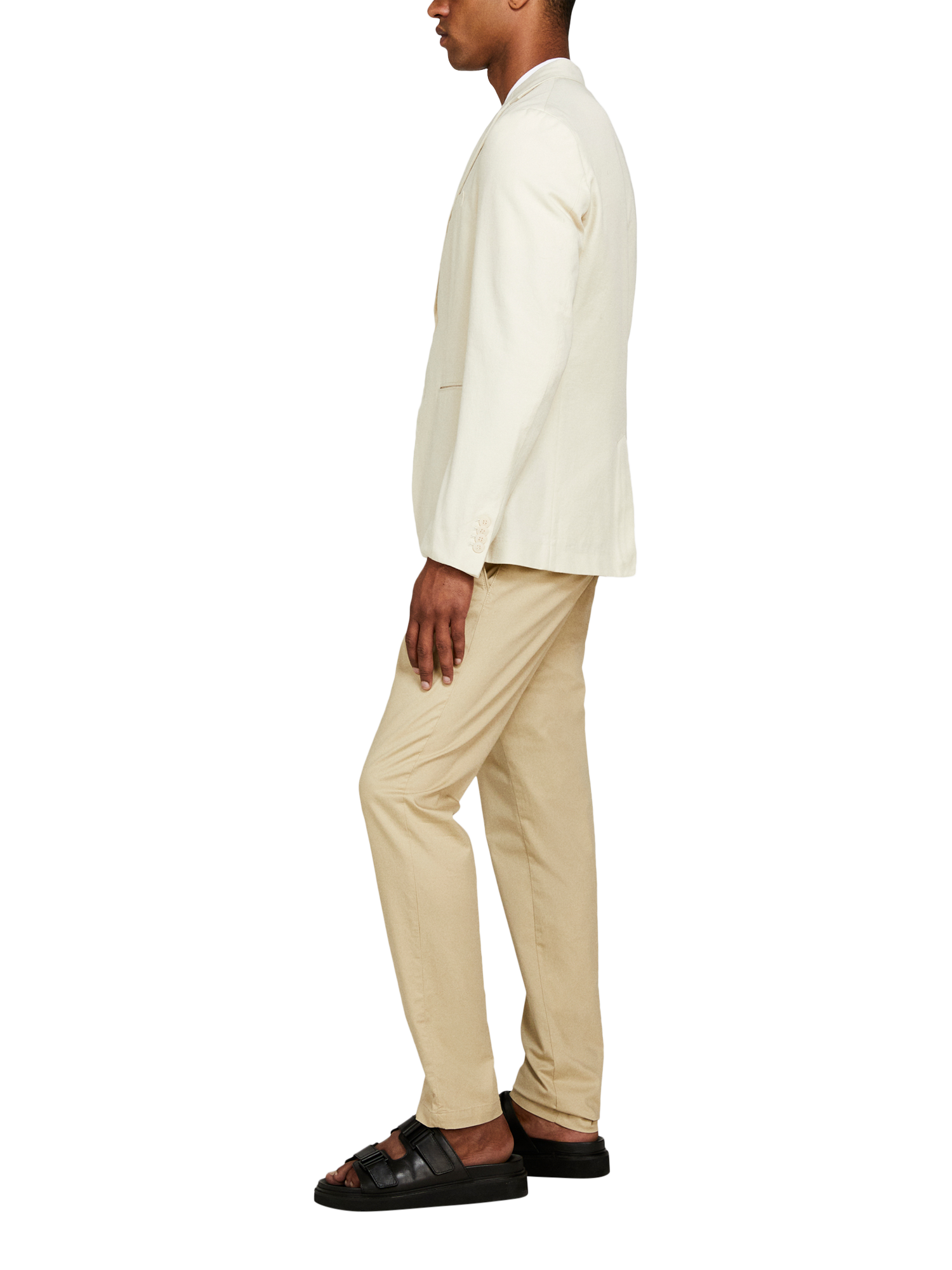 Product image 4 of 5, which shows SISLEY Cotton Blend Slim Fit Chinos, Beige, 30