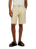 SISLEY Slim Fit Linen Bermuda Shorts, Beige