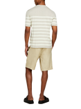 SISLEY Slim Fit Linen Bermuda Shorts, Beige