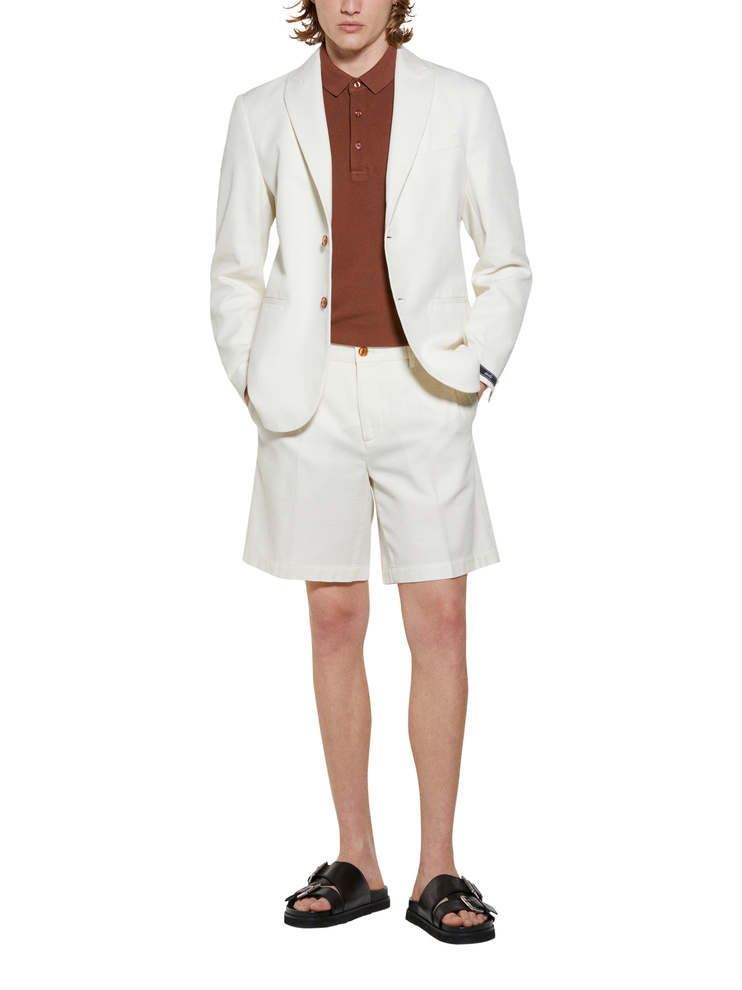 Product image 3 of 5, which shows SISLEY Regular Fit Bermuda Shorts, White, 30