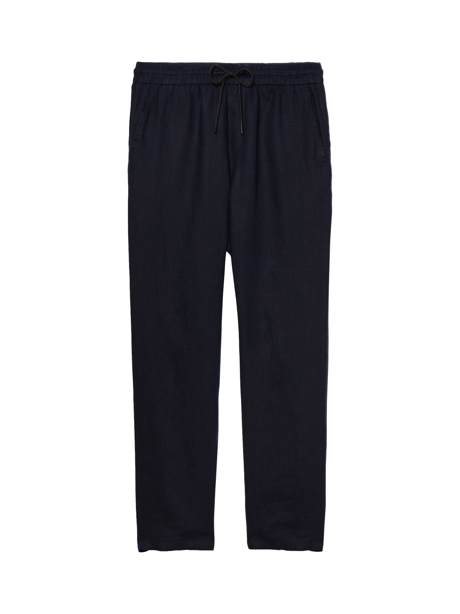 Product image 5 of 5, which shows SISLEY Drawstring Waist Linen Trousers, Blue, 30