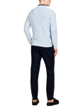 SISLEY Slim Fit Linen Trousers, Blue