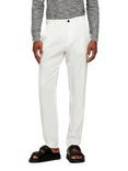SISLEY Straight Leg Linen Chinos, White