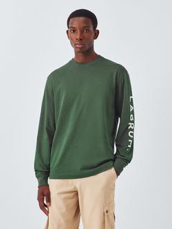 John Lewis x LABRUM Long Sleeve Cotton Jersey T-Shirt - view 2, Dark Green