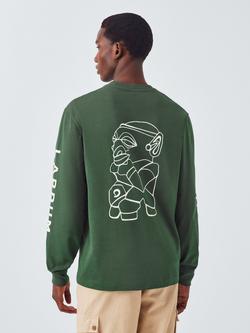 John Lewis x LABRUM Long Sleeve Cotton Jersey T-Shirt, Dark Green