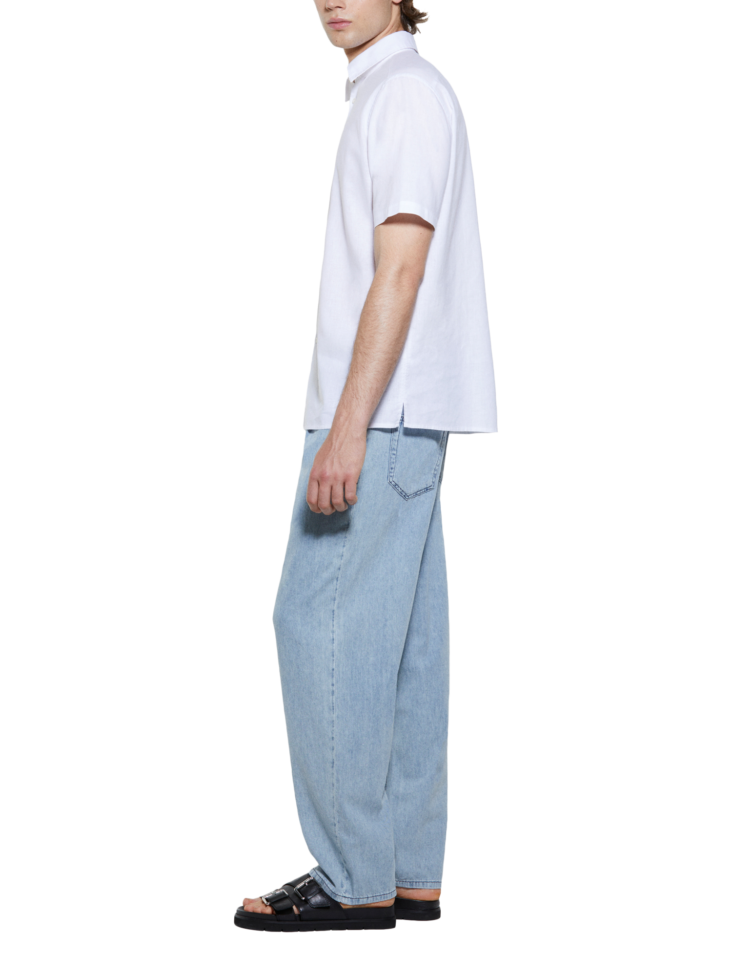 Product image 4 of 6, which shows SISLEY Relaxed Barrel Fit Jeans, Blue, 30S