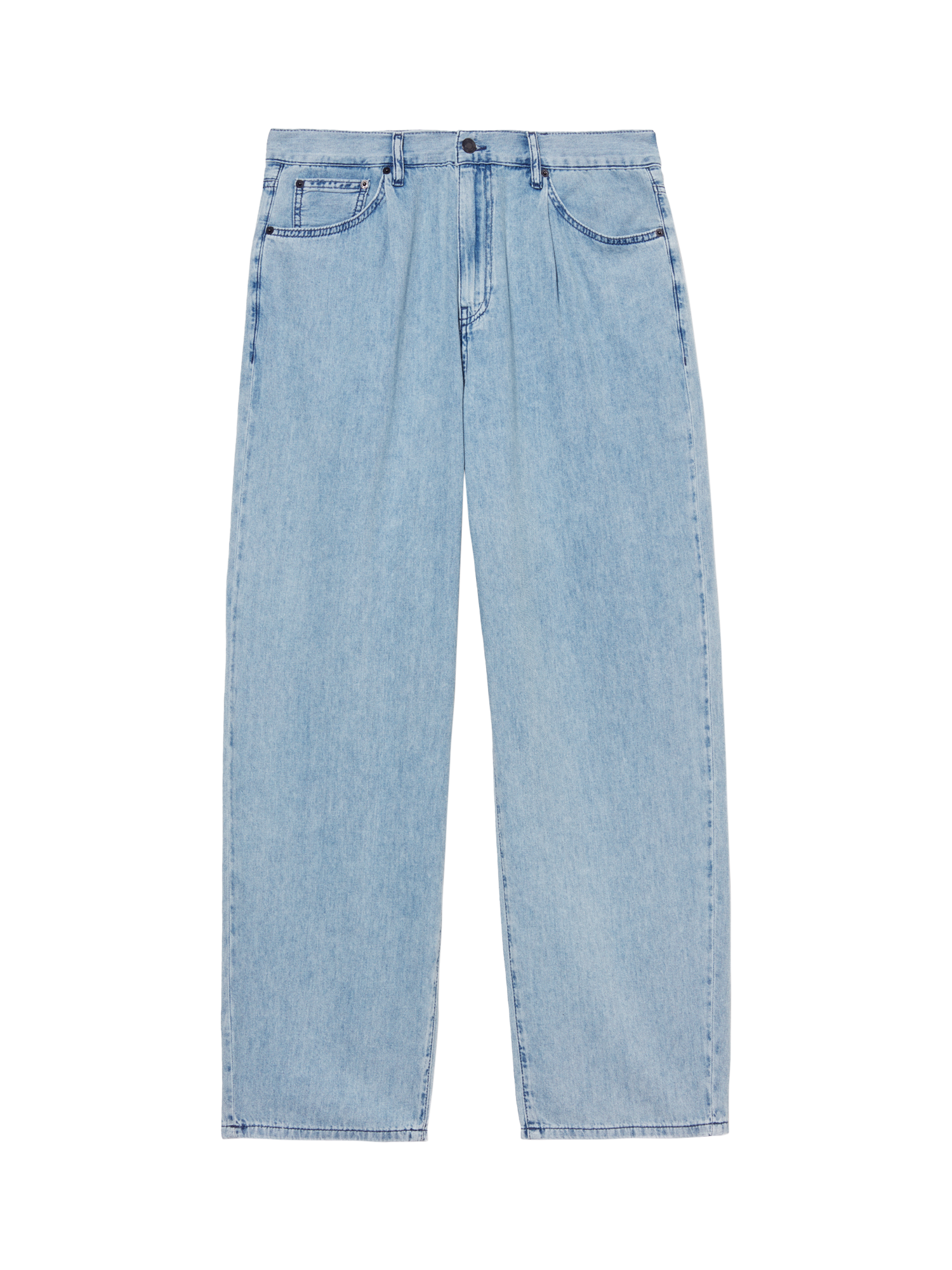 Product image 5 of 6, which shows SISLEY Relaxed Barrel Fit Jeans, Blue, 30S