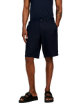 SISLEY Slim Fit Linen Bermuda Shorts, Blue