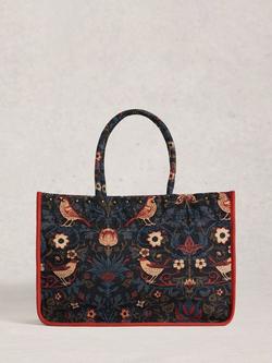 White Stuff Jasmine Jacquard Tote Bag, Black/Multi, Black/Multi