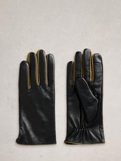 White Stuff Carrie Leather Gloves - view 2, Pure Black