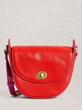 White Stuff Sasha Leather Crossbody Bag, Mid Orange