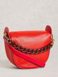 White Stuff Sasha Leather Crossbody Bag, Mid Orange