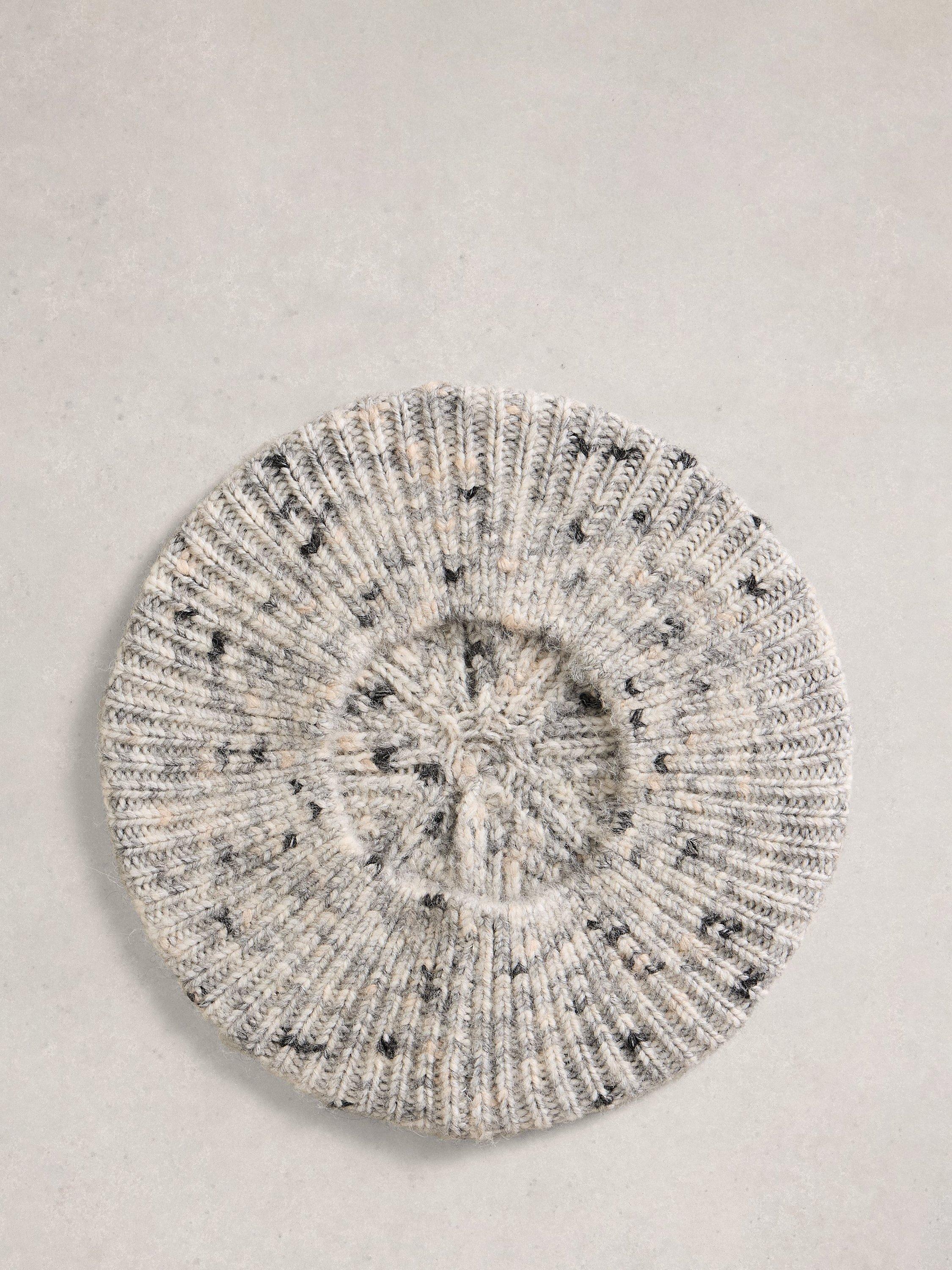 Product image 2 of 2, which shows White Stuff Spacedye Beret, Grey, One Size