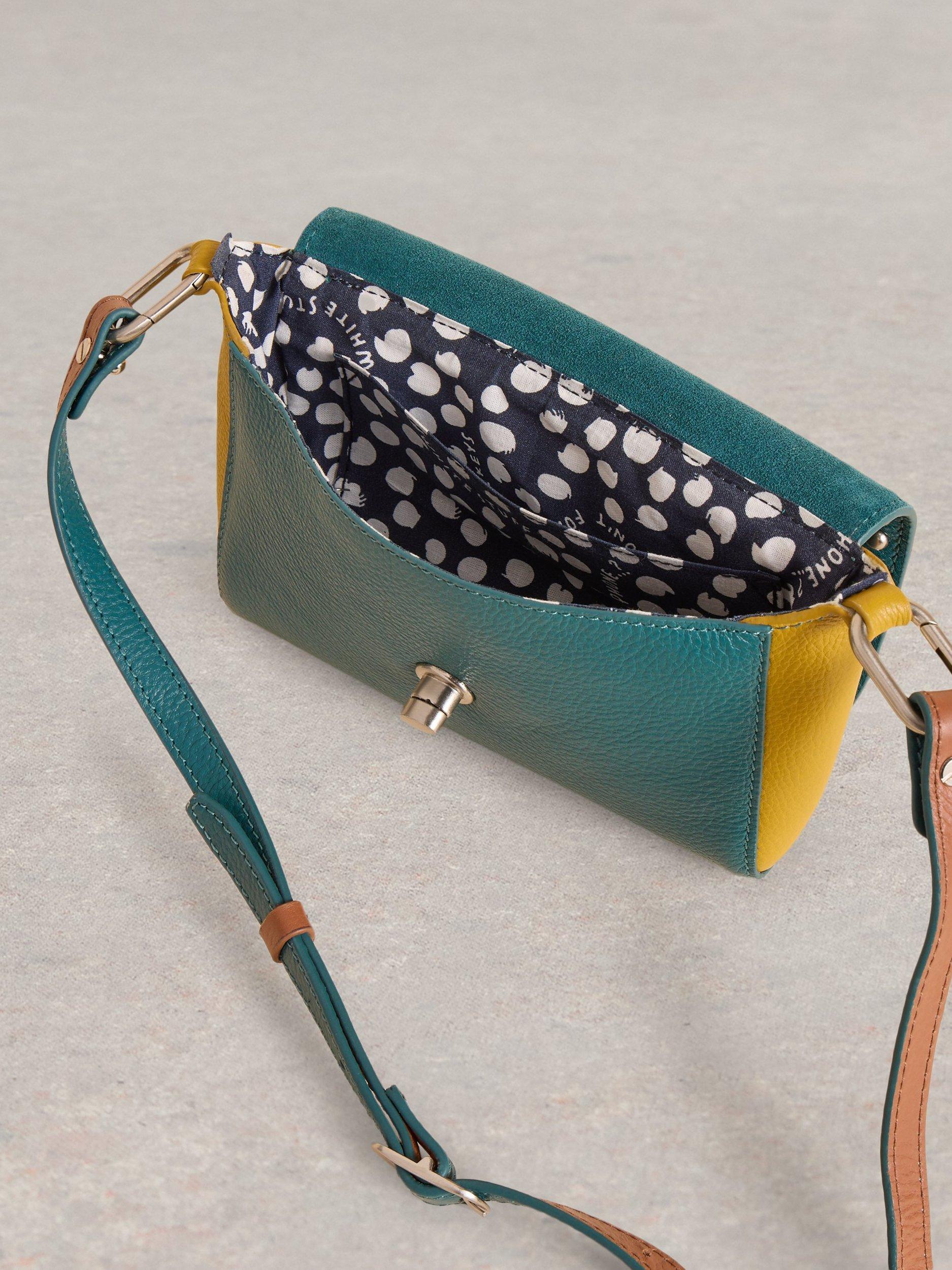 Product image 3 of 5, which shows White Stuff Tilly Leather Crossbody Bag, Dk Teal
