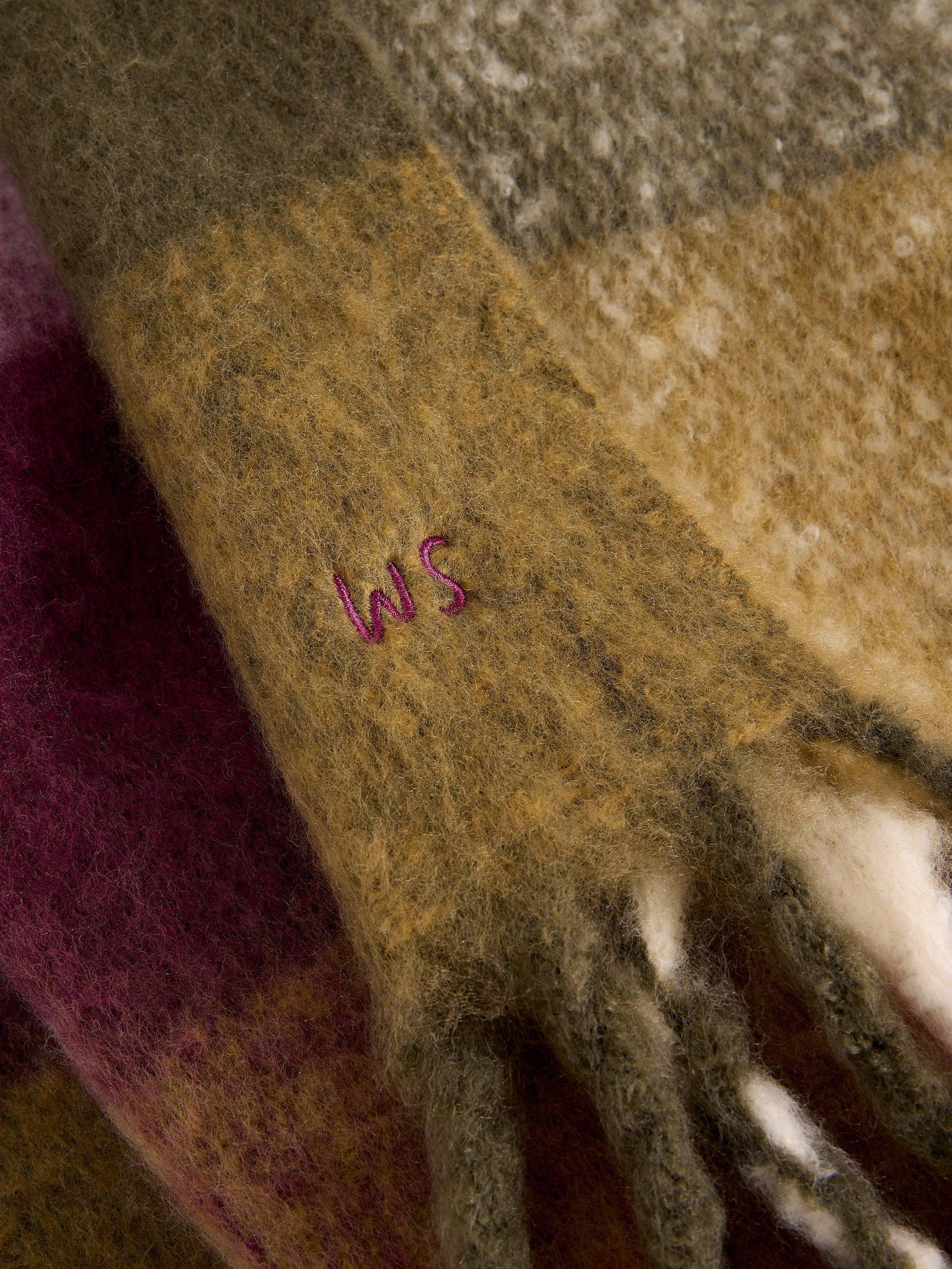 Product image 3 of 3, which shows White Stuff Shelly Rectangular Scarf, Purple/Multi, One Size