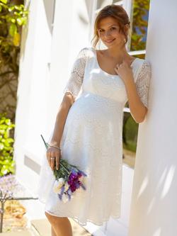 Tiffany Rose Verona Lace Maternity Wedding Dress, Ivory/White, Ivory/White