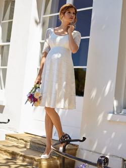 Tiffany Rose Verona Lace Maternity Wedding Dress, Ivory/White - view 2, Ivory/White