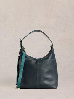White Stuff Sophia Leather Shoulder Bag, Dark Navy