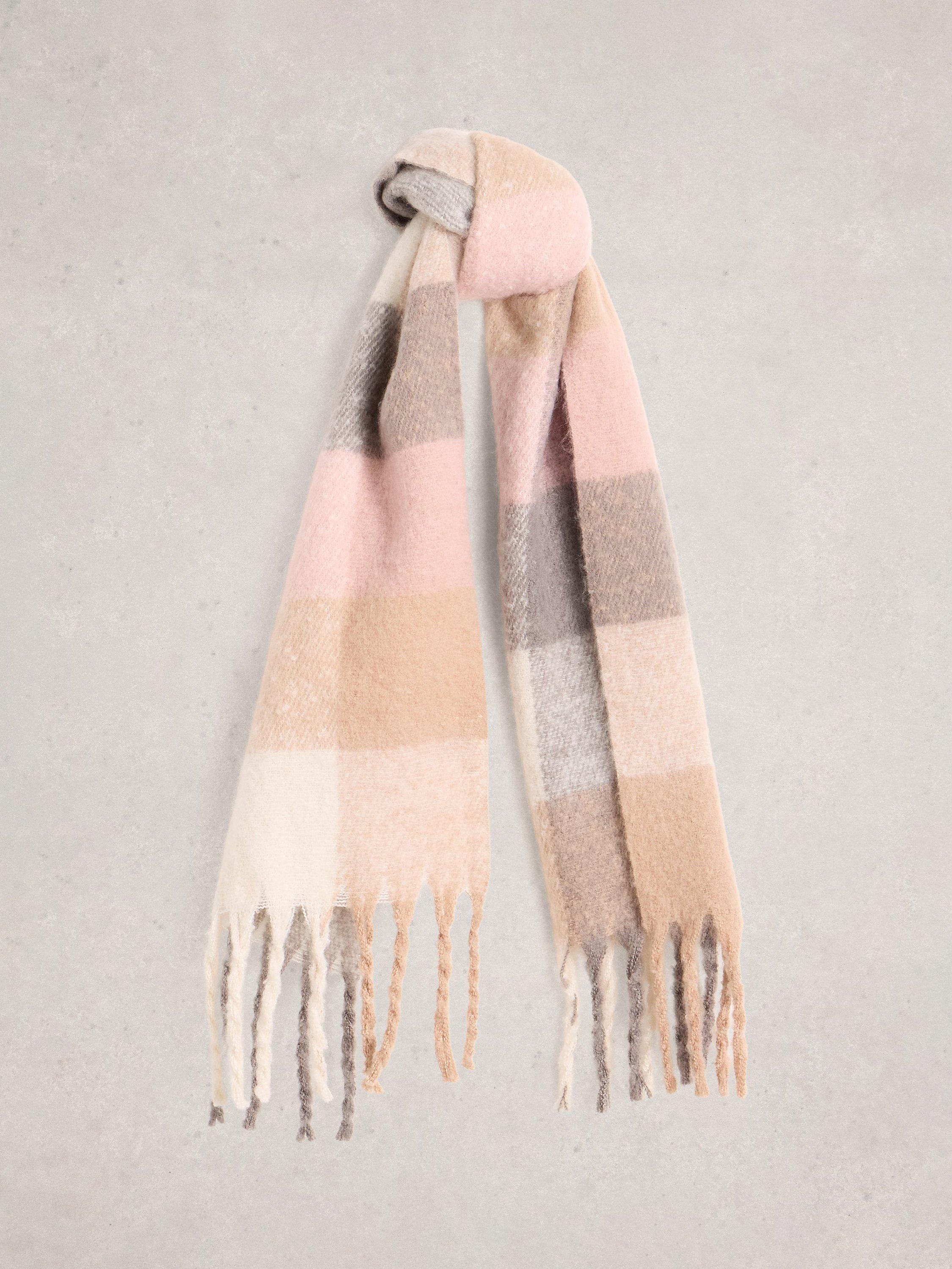 Product image 1 of 3, which shows White Stuff Shelly Rectangular Scarf, Natural/Multi, One Size