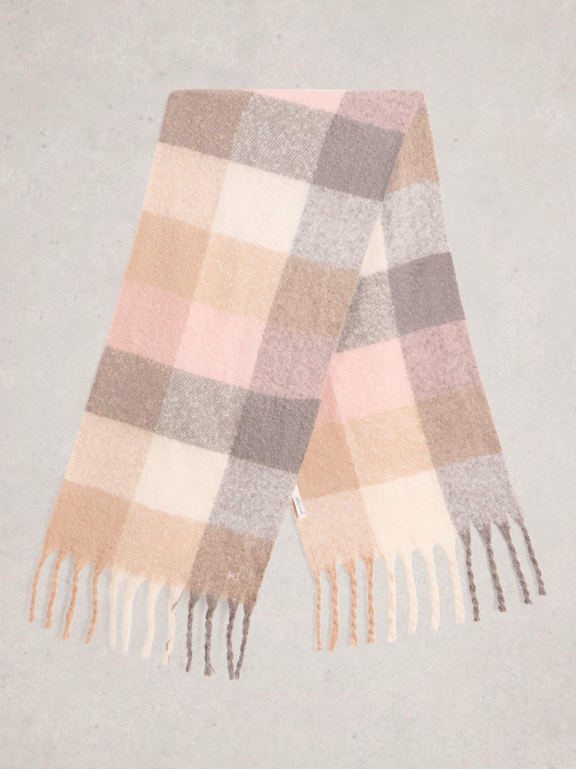 Product image 2 of 3, which shows White Stuff Shelly Rectangular Scarf, Natural/Multi, One Size