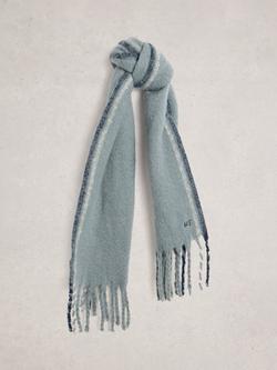 White Stuff Shelly Rectangular Scarf, Light Blue