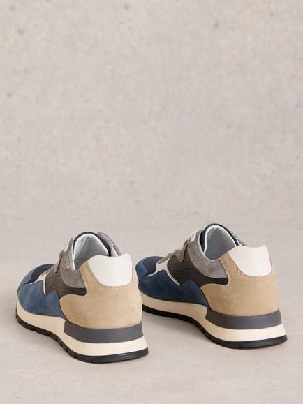 White Stuff Ricky Runner Trainers, Navy/Multi - view 2, Navy/Multi