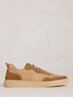 White Stuff Les Lace Up Trainers, Tan/Multi