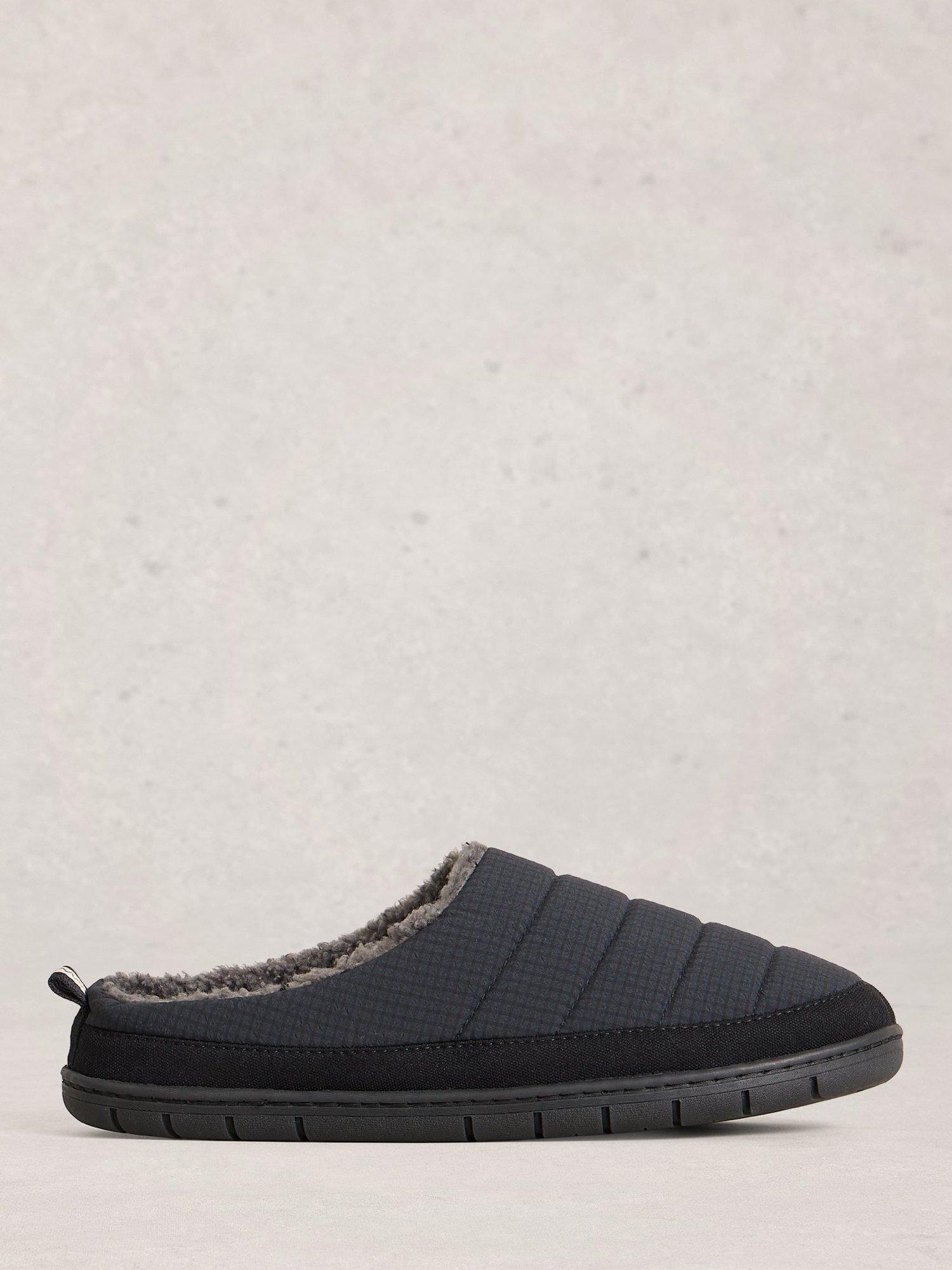 Product image 1 of 4, which shows White Stuff Puffer Mule Slipper, Dk Grey, 7