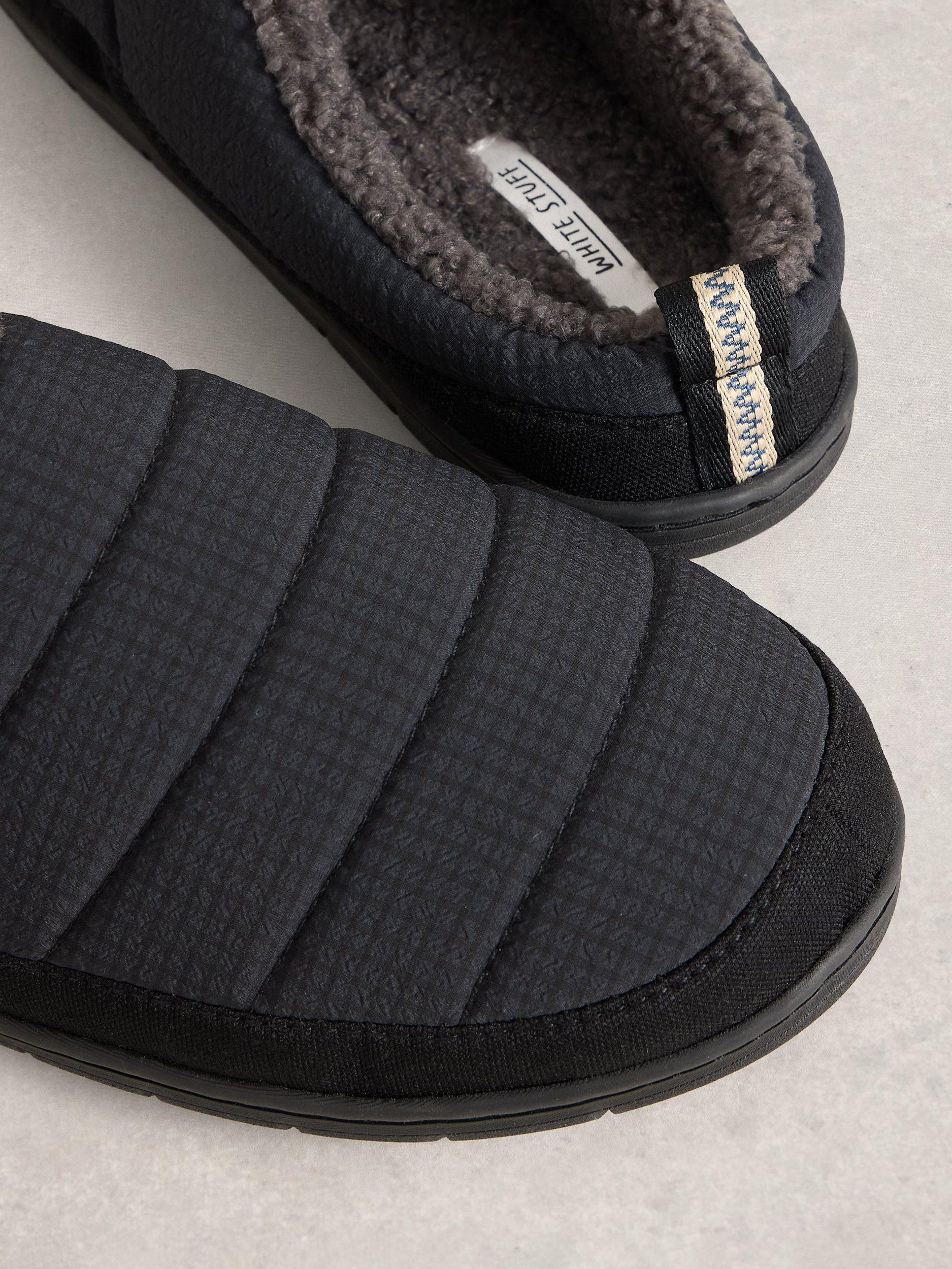 Product image 3 of 4, which shows White Stuff Puffer Mule Slipper, Dk Grey, 7