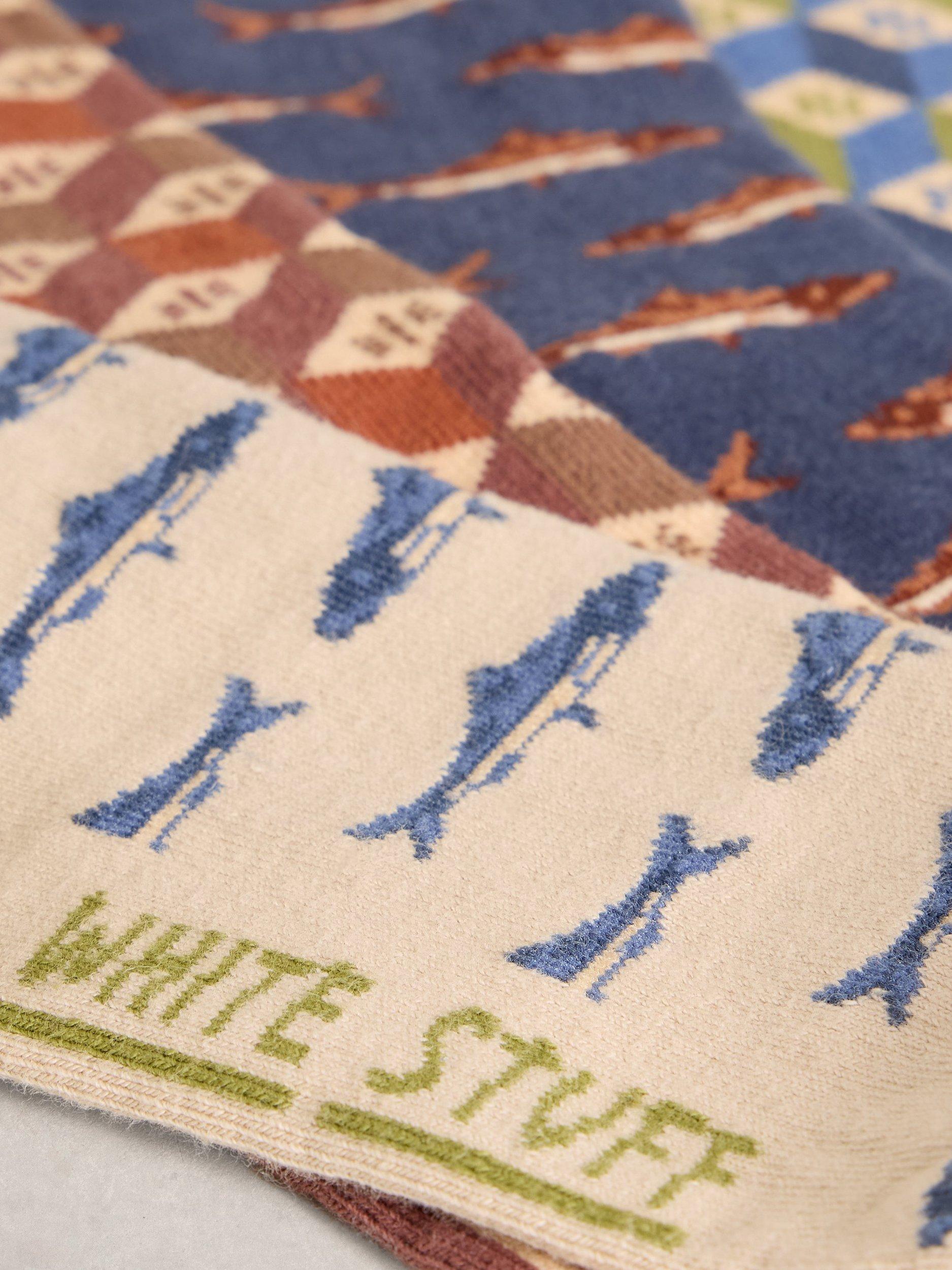 Product image 3 of 4, which shows White Stuff Patterned Cotton Blend Socks, Pack of 4, Multi, 7-8.5