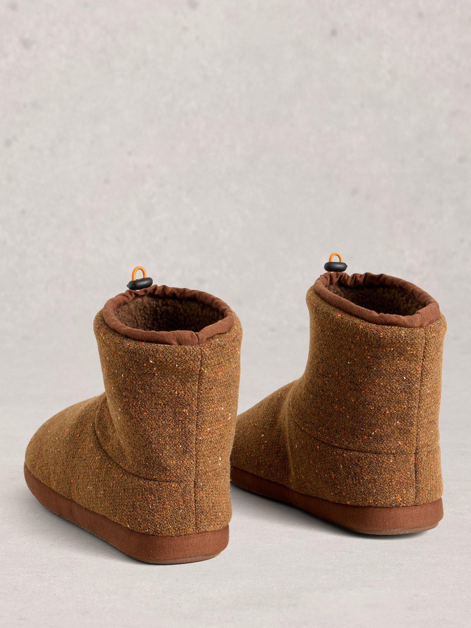 Product image 2 of 4, which shows White Stuff Neppy Slipper Boots, Dk Brown, S