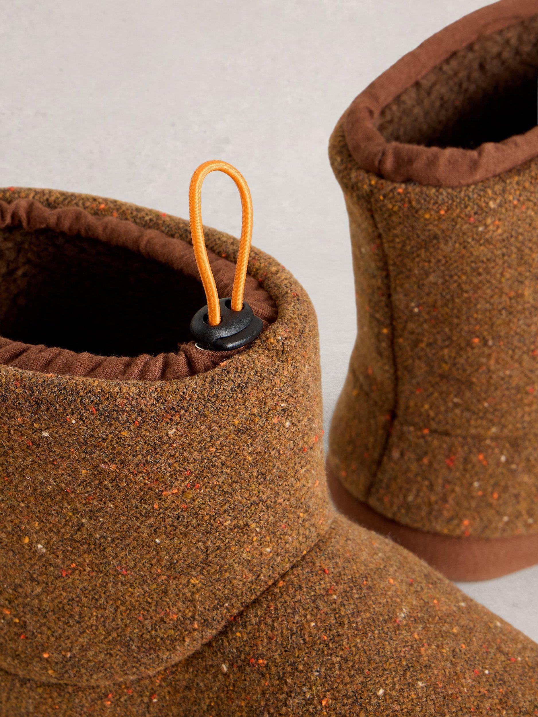 Product image 3 of 4, which shows White Stuff Neppy Slipper Boots, Dk Brown, S