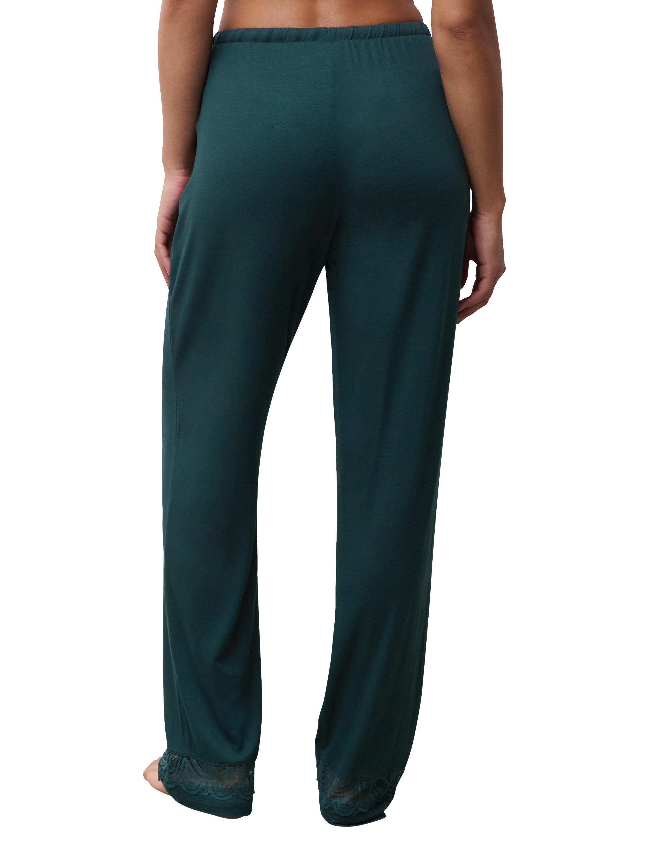 Product image 2 of 5, which shows Femilet Josie Loungewear Trousers, Eden Green, XS