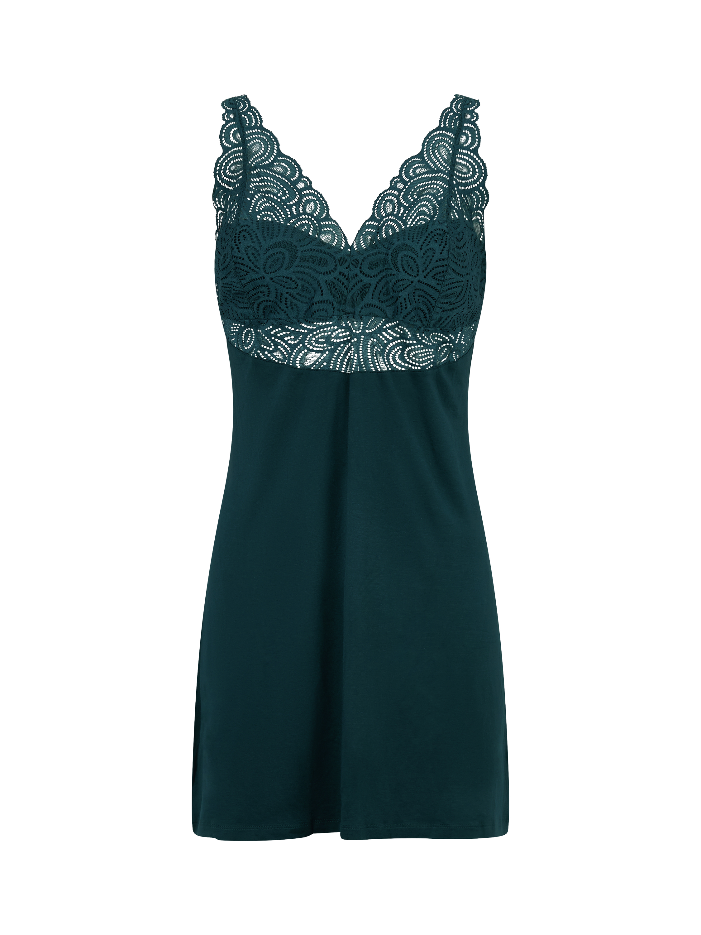 Product image 4 of 4, which shows Femilet Josie Chemise, Eden Green, M
