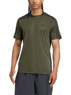 adidas Base 3 Stripe T-Shirt, Black