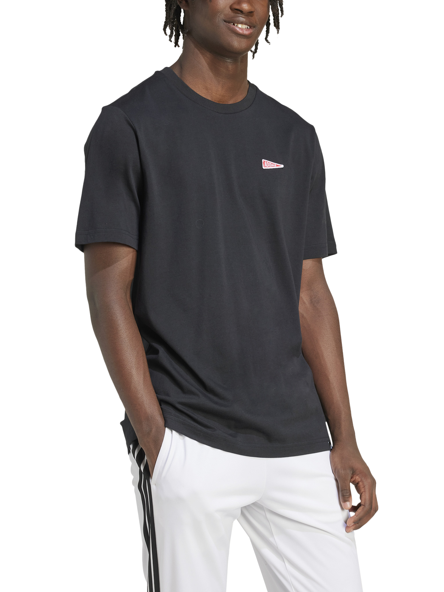 Product image 1 of 6, which shows adidas Pennant T-Shirt, Black, S