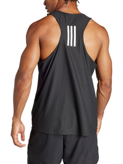 adidas Aeroready Reflective Detail Running Vest, Black - view 2, Black