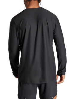 adidas Aeroready Reflective Detail Long Sleeve Sports T-Shirt, Black - view 2, Black