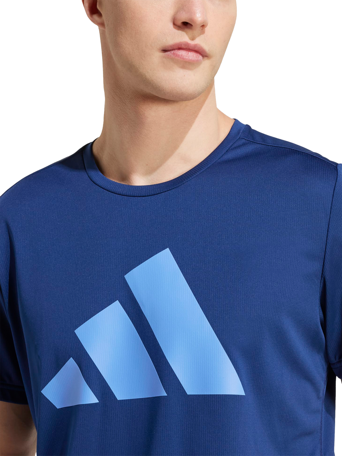 Product image 3 of 6, which shows adidas Run It T-Shirt, Dark Blue, S