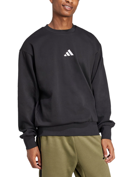 adidas Feel Cosy Logo Sweatshirt, Black/White, Black/White