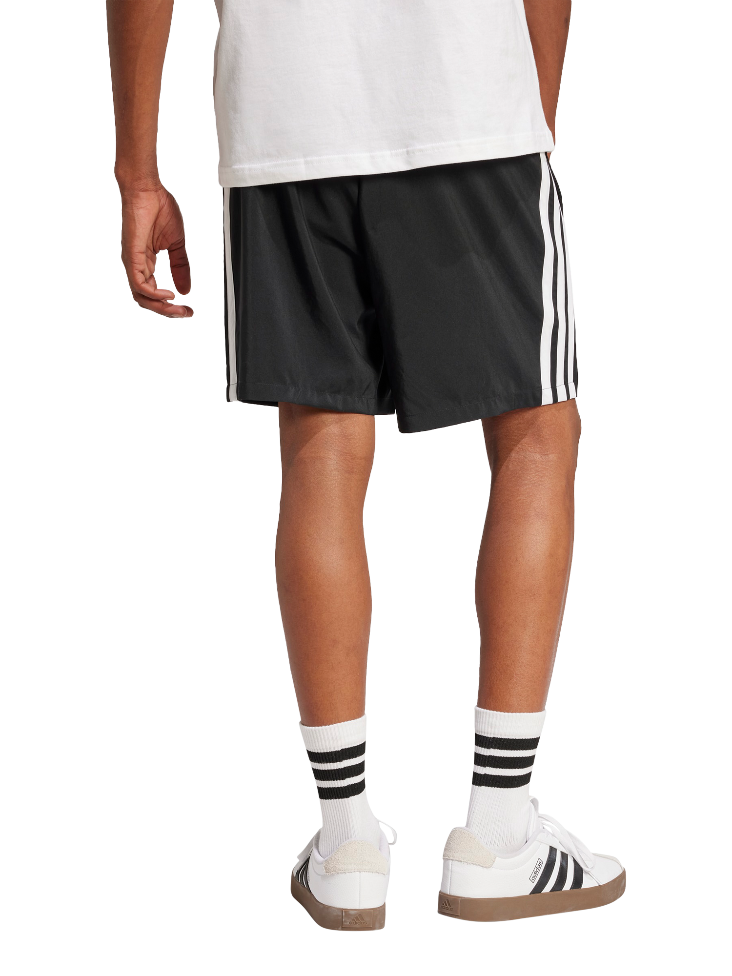 Product image 2 of 6, which shows adidas Everyday Shorts, Black/White, S