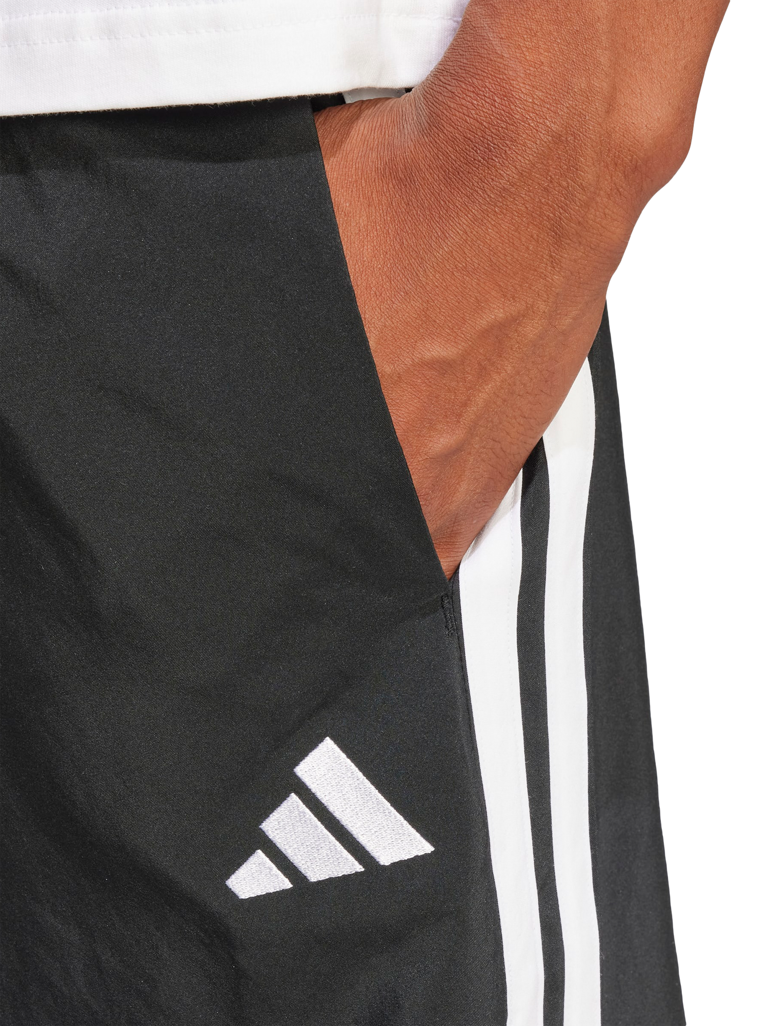 Product image 3 of 6, which shows adidas Everyday Shorts, Black/White, S