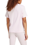 adidas 3 Stripe T-Shirt, Pink/White