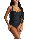 South Beach Bandeau Tummy Control Swimsuit, Black