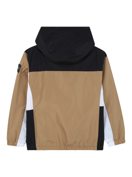BOSS Kids' Hooded Windbreaker Jacket, Cookie - view 2, Cookie