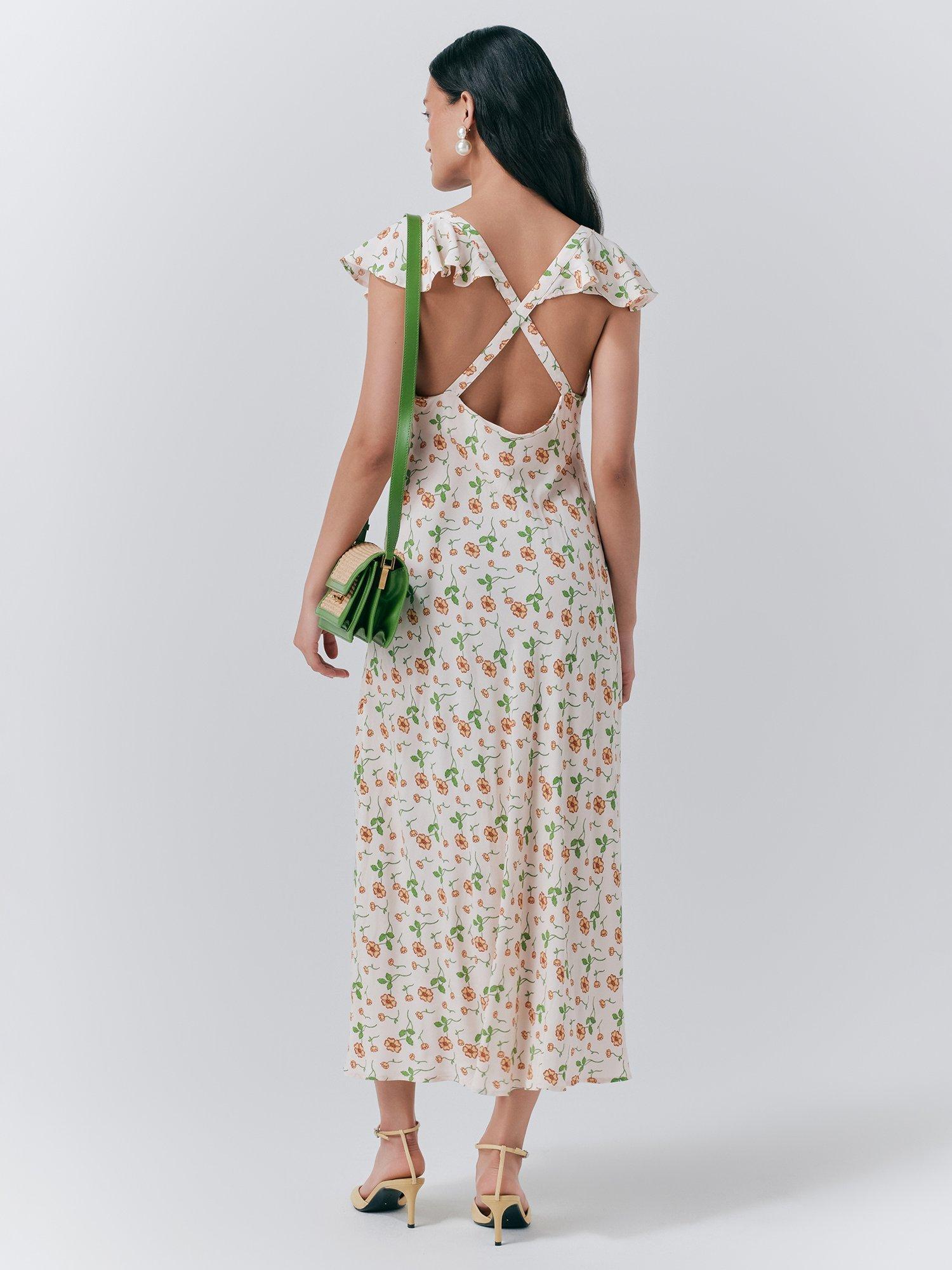 Product image 5 of 5, which shows Ghost Maya V-Neck Floral Dress, Marina, S