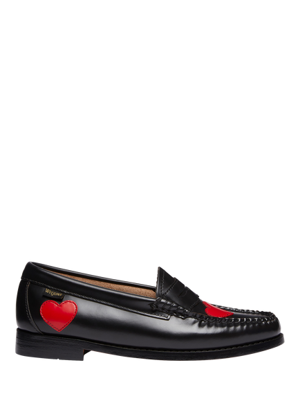 G.H.BASS Penny Love Polished Leather Loafers, Black