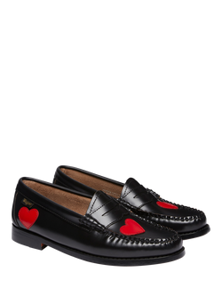 G.H.BASS Penny Love Polished Leather Loafers - view 2, Black