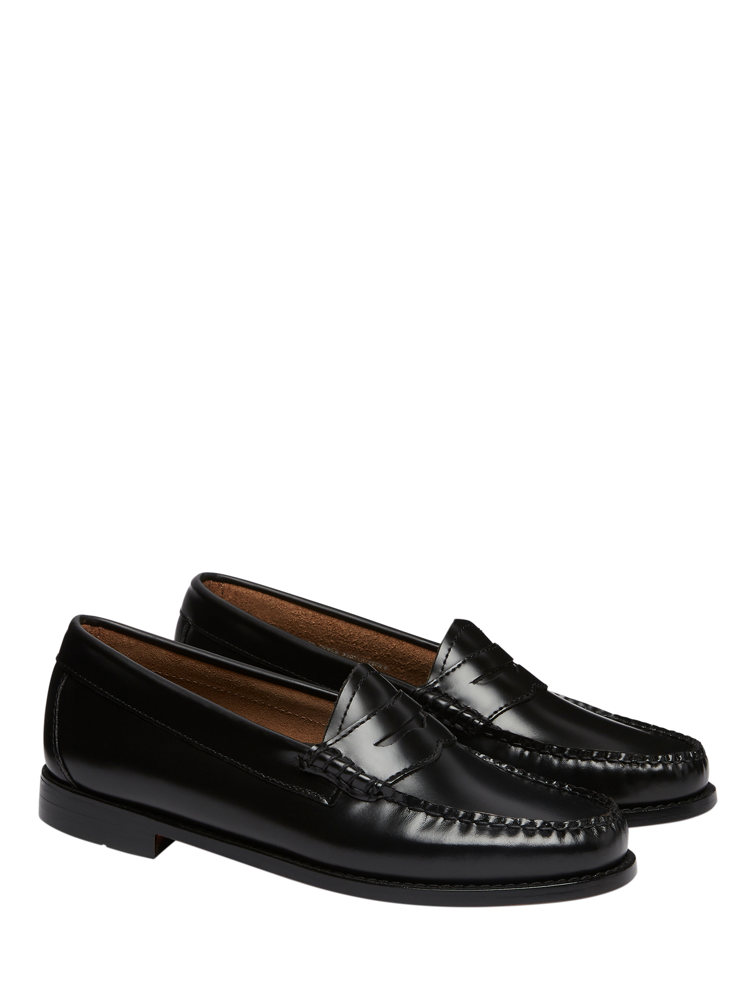 Product image 2 of 6, which shows G.H.BASS Weejun Penny Leather Loafers , Black, 4