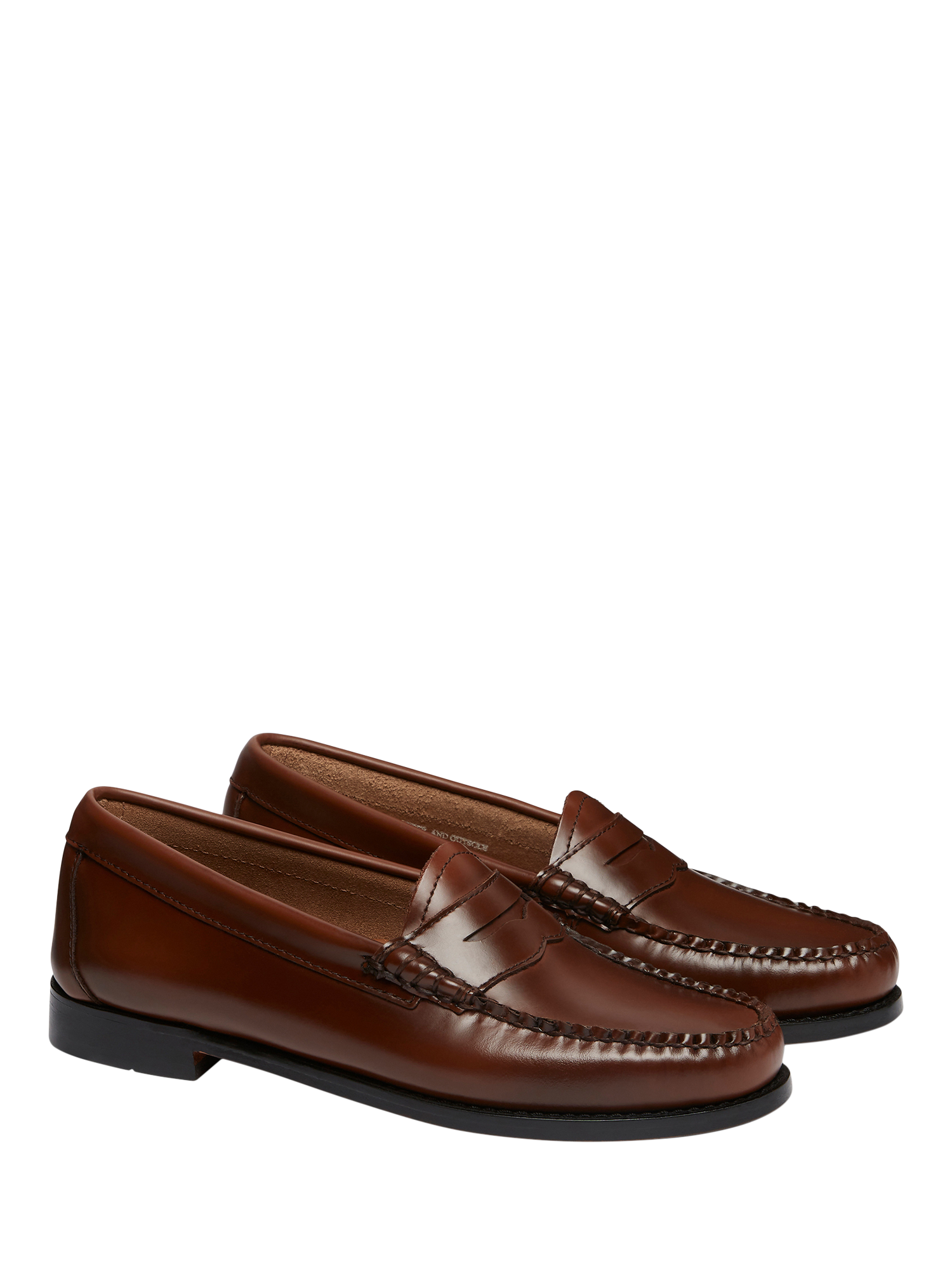Product image 2 of 6, which shows G.H.BASS Weejun Penny Leather Loafers, Cognac, 4